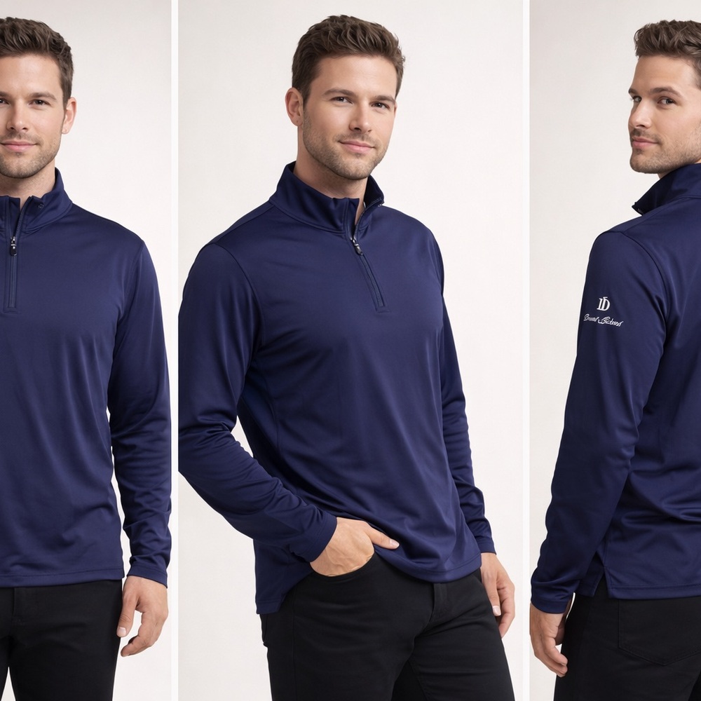 Greyson Navy Long Sleeve Pullover